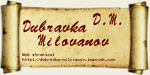 Dubravka Milovanov vizit kartica